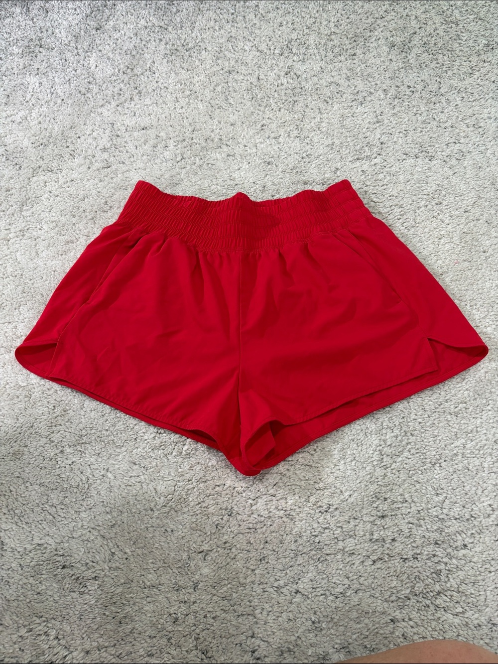 Women's Old Navy Red Elastic-Waist Active Shorts